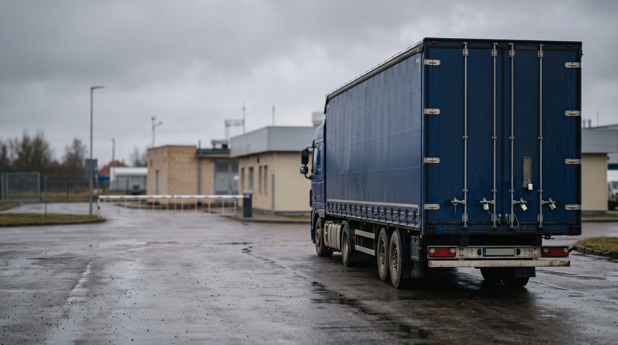 Груз из Европы на таможенном терминале перед оформлением